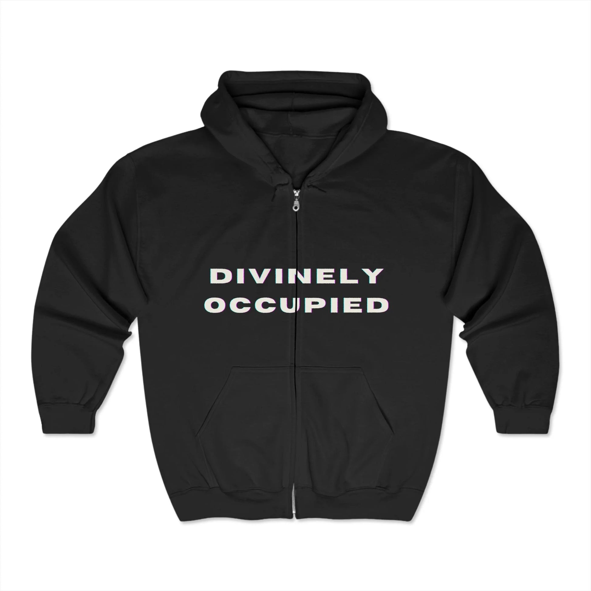 "DIVINELY OCCUPIED" Zip Hoodie-21712017059422787975
