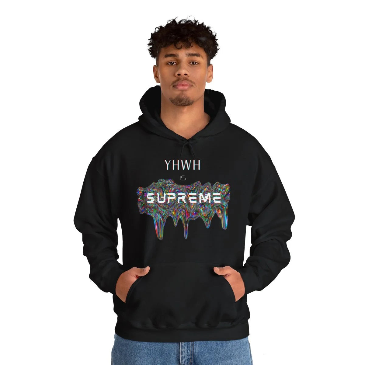 "YHWH is Supreme" Adult Hoodie-10923087950224057107